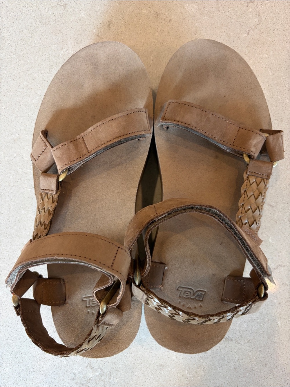 Teva Women’s Braided Strap Sandals — Brown